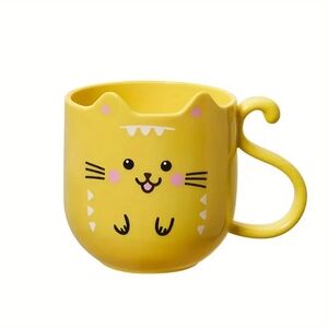 Cartoon Character Cat Mug - Yellow